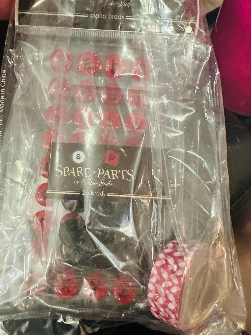 Spare Parts by Red and Black Brads - grab bag